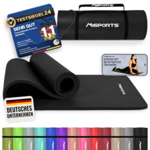 MSPORTS Gymnastikmatte Premium – rutschfeste Fitness-, Pilates- & Yogamatte