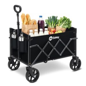 Sekey Mini 4029 Bollerwagen Faltbar, Handwagen Klappbar Klein 60L 80KG
