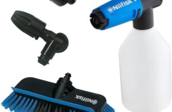 Nilfisk Car Cleaning Kit 4 Set – Super Foam Schaumsprüher + Bürste + Autodüse + Unterfahrdüse – Hochdruckreiniger Zubehör