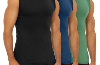 FALARY Unterhemd Herren Muskelshirts Männer 3er Pack gekämmte Baumwolle Feinripp Tanktops Schwarz Marine Olive Mehrfarbig XL