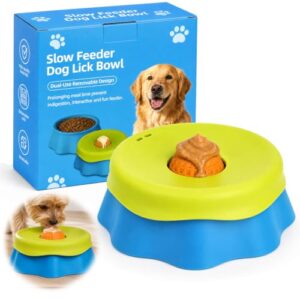 Slow Feeder Hund mit Schleckball, Antischlingnapf für Flüssige Leckerlis