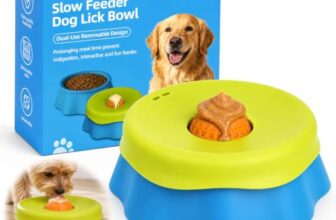 Slow Feeder Hund mit Schleckball, Antischlingnapf für Flüssige Leckerlis
