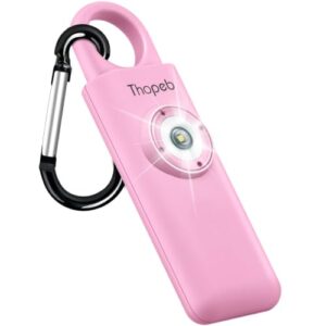 Der Original Persönlicher Alarm Für Frauen, Originale Selbstverteidigungs-Schlüsselanhänger für Damen, persönlicher Alarm, von der Polizei empfohlen, LED-Stroboskoplicht, 130 dB Sirene (Rosa)