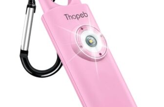 Der Original Persönlicher Alarm Für Frauen, Originale Selbstverteidigungs-Schlüsselanhänger für Damen, persönlicher Alarm, von der Polizei empfohlen, LED-Stroboskoplicht, 130 dB Sirene (Rosa)