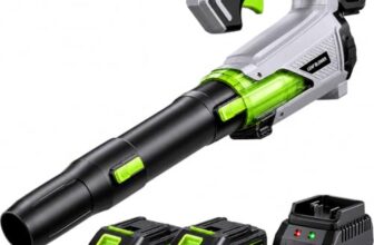Akku Laubbläser 21V mit 2×4,0AH Akkus, 850m³/h Stufenlose Drehzahlregelung