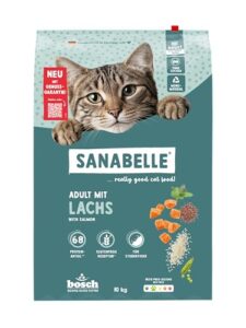 Sanabelle Classic Lachs | Katzentrockenfutter für ausgewachsene Katzen (ab dem 12. Monat) | 1 x 10 kg (Neu)