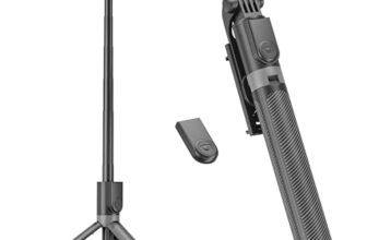 RISEOFLE 180cm Handy Stativ & Selfie Stick, Aluminium Integriertes Ausziehbares Stativ für Smartphone, Tragbarer Reisestativ-Ständer mit drahtloser Fernbedienung für iPhone/Samsung/Android/Kamera