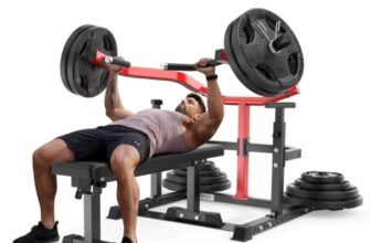 YOLEO Brustpresse, 300 kg belastbares 2-in-1 Home Gym System mit Verstellbarer Hantelbank, Bankdrücken-Station mit unabhängigen Pressarmen, Fitnessbank für Brust-, Schulter- und Ganzkörpertraining