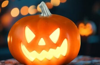 Halloween Deko LED Kürbis Laterne,Kunststoff Leuchtende Kürbisse Laterne(D)