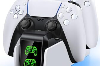 PS5 Controller Ladestation, Dualsense Controller Ladeständer mit LED Anzeige, 3 Stunden Laden Schnellladestation für PlayStation 5 Controller, PS5 Zubehör für PlayStation 5