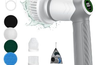 Elektrische Reinigungsbürste, Reinigungsgerät für Haushalt, Kabellos Power Spin Scrubber mit 7 Bürstenköpfen, 2 Speed Integrierte übertragung, Cleaning Brush für Fliesen, Duschen