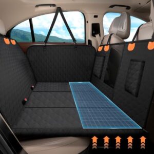 BMaoBBo Hundedecke Auto Rückbank[132x63cm], Rückbankschutz Hund mit Harter Unterseit (300 Pfund Traglast), Wasserdicht, Kratzfest, Rücksitzschutz für SUV & Familienauto, Waschbar