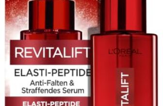 L’Oréal Paris Straffendes Serum für Frauen: verleiht der Haut mehr Elastizität & Straffheit & Feuchtigkeit mit Pro-Elastin & Hyaluronsäure & Adenosin, Revitalift, 1x 30ml