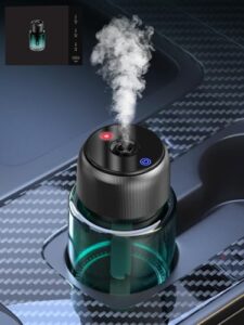 160ml Auto Lufterfrischer, Auto Duft Diffuser mit Parfüms, Hält 9-12 Monate, Auto EIN-/Ausschalten, Eingebauter Akku, Sternenhimmel Licht, Ultraschall Vernebler, 3 Modi, BJ 047 (Ozeann)