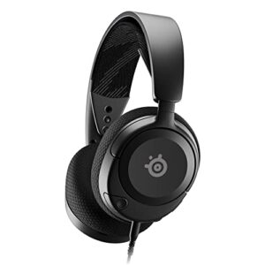 SteelSeries Arctis Nova 1 – Multi-System Gaming-Headset – Hi-Fi-Treiber – 360° Surround-Sound – AirWeave Memory Foam-Ohrpolster – Mikrofon mit Geräuschunterdrückung – PC, PS5, Xbox -Schwarz