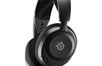 SteelSeries Arctis Nova 1 – Multi-System Gaming-Headset – Hi-Fi-Treiber – 360° Surround-Sound – AirWeave Memory Foam-Ohrpolster – Mikrofon mit Geräuschunterdrückung – PC, PS5, Xbox -Schwarz