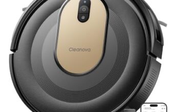 Vexilar W8 Saugroboter mit Wischfunktion, 5000Pa & 130 Min Laufzeit Staubsauger Roboter, Gyroskop-Navigation, Anti-Tangle Direktabsaugung, App/Alexa/Siri, Staubsaugroboter für Tierhaare & Hartböden