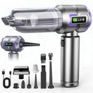Zeputra Handstaubsauger Akku 28000Pa, 4-in-1 Auto Mini Staubsauger
