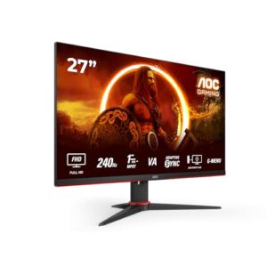 AOC 27G2ZNE/BK 27 zoll FHD Gaming Monitor, 240Hz, VA Panel, 4ms GtG, , FreeSync Premium, (1920×1080 HDMI 2x 2.0 DP 1x 1.4)Schwarz/Rot