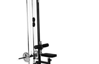 HAMMER Finnlo Latzug-Station Multi-Lat-Tower – Übungen für Rücken Arme Schultern Bauch, 120 kg belastbare Gewichtsauflage, Kraftstation 141x120x210cm