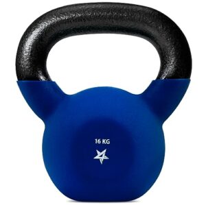 Yes4All WEAW Neopren beschichtete Kettlebell, Krafttraining Kettlebells – 16KG Dunkelblau