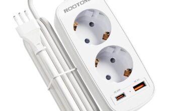 Adapter Italien Steckdose 2-Fach mit PD20W USB Schnellladung