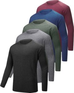 YOIOWVY Langarmshirt Herren Longsleeve UV UPF50+ Funktionsshirt 3/5/7Pcs