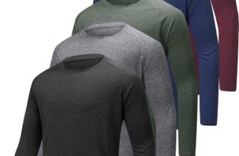 YOIOWVY Langarmshirt Herren Longsleeve UV UPF50+ Funktionsshirt 3/5/7Pcs