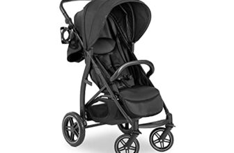 hauck Rapid 4D, Schwarz – Kinderbuggy mit Liegefunktion ab Geburt bis 22 kg – UV Schutz 50+ – Klein Zusammenklappbar – Höhenverstellbarer Schieber mit Getränkehalter – Pannensichere Gummi Räder
