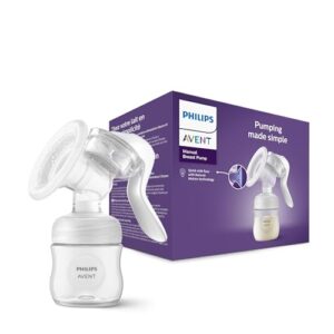 Philips AVENT Handmilchpumpe – einfaches Abpumpen, mit Natural-Motion Technologie, BPA-frei (Modell SCF430/01) Transparent