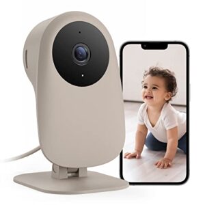 nooie Baby Monitor, Babyphone mit Kamera WLAN, Baby Kamera mit APP und Handy Verbindung, 1080P Nachtsicht, Bewegungs und Cry Detection Alexa kompatibel, Bewegungs Geräuscherkennung