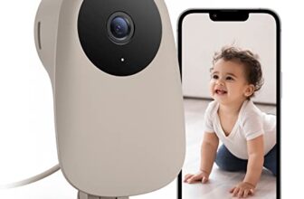nooie Baby Monitor, Babyphone mit Kamera WLAN, Baby Kamera mit APP und Handy Verbindung, 1080P Nachtsicht, Bewegungs und Cry Detection Alexa kompatibel, Bewegungs Geräuscherkennung