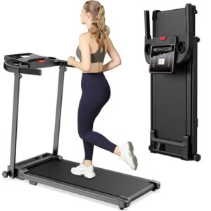 Laufband für Zuhause Walking Pad – Klappbar Laufbänder Elektrisches Laufbänder Schreibtisch Foldable Treadmill for Home Büro Laufpad Leise Klein 10Km/h Tretmühle Klappbares Kleines