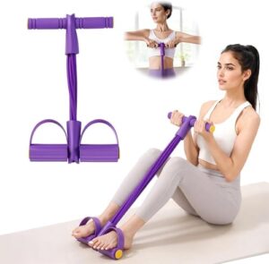 HOKYYCC 6-Röhren Bauchtrainer für zuhause, Pedal Widerstandsband Mit Griff