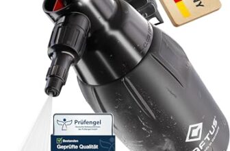 CRAFTUS® Drucksprüher 1L für gleichmäßige Verteilung von Flüssigkeit I Pumpsprühflasche für KFZ, Haus, Garten, Reinigungsmittel UVM. I Pumpflasche mit Überdruckventil & Verstellbarer Düse
