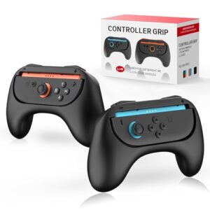 MoKo Ergonomische Joycon Griff für Switch 2 Joy Cons Controller Schwarz