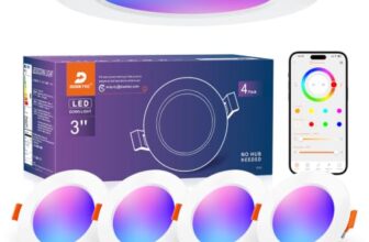 DUSKTEC LED Einbaustrahler RGB Alexa Smart LED Spots Deckenleuchten 4 Stück