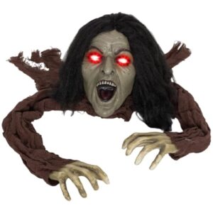 Outsunny Halloween Deko Zombie Outdoor Kriechend mit Leuchtenden Augen
