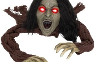 Outsunny Halloween Deko Zombie Outdoor Kriechend mit Leuchtenden Augen
