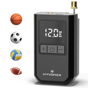 HYVOHEX Elektrische Ballpumpe,Tragbar Ballpumpe Fußball,2-17PSI