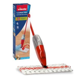Vileda 1-2-Spray Max Mopp 650 ml, Mikrofasermopp mit Sprühkopf
