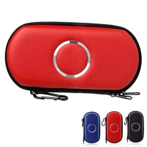 ELIATER PSP-Tasche, Reisetasche mit Reißverschluss, kompatibel mit Sony PSP 1000 2000 3000 Spielekonsole rot