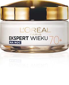 L’Oréal Paris Experte für Alter 70+ pflegende Anti-Age Gesichtscreme für die Nacht, reife Haut, Falten reduzierend, Hautverdickung, Vitamin B3, Vitamin E, Feigeneigeneigeneigeneigeneigung, 50 ml