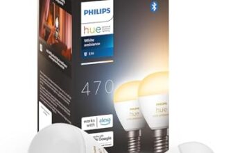 Philips Hue E14 LED Lampe, 470 lm, 2er Pack