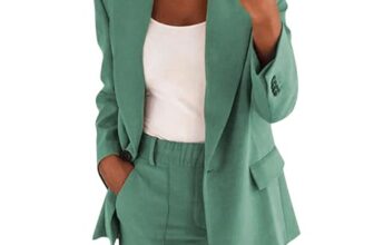 AACH Hosenanzüge für Damen Elegant Blazer Anzug Set Einfarbig Streetwear Zweiteilig Hosenanzug Business Modern Anzughose Revers Slim Fit Sportlich Büro Outfit