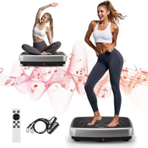 MOSUNY Vibrationsplatte, 2025 Verbesserte Vibrationsplatte mit Doppelmotoren für Abnehmen, Ganzkörpertraining, Muskelaufbau – Massagegerät, 450 LBS Kapazität Vibration Platte für Home Workout
