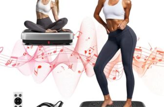MOSUNY Vibrationsplatte, 2025 Verbesserte Vibrationsplatte mit Doppelmotoren für Abnehmen, Ganzkörpertraining, Muskelaufbau – Massagegerät, 450 LBS Kapazität Vibration Platte für Home Workout