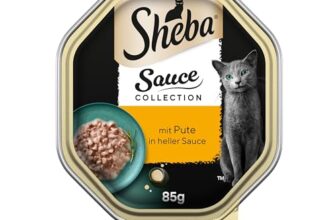 SHEBA Schale Nassfutter für Katzen Sauce Collection mit Pute in Heller Sauce 2 x 11 x 85g