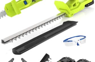 VOERJIA 20-Zoll Heckenschere Akku, 2 x 2000 mAh Akku Heckenschere, 21V Heckenschere Elektrisch, 50CM Dual Action Klinge, 750W Heckenschneider für Garten, Sträucher und Randpflanzen