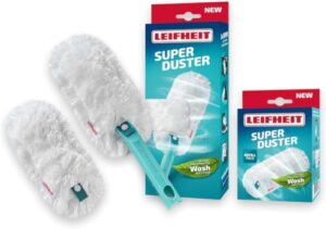 Leifheit Staubwedel SUPERDUSTER mit Ersatzbezug, waschbarer Staubwischer